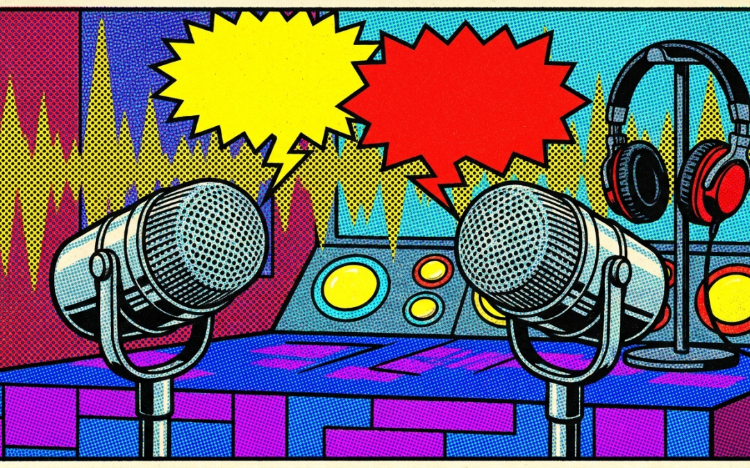 Pop-Art-Illustration zum Thema Digitalisierung im Bankensektor
