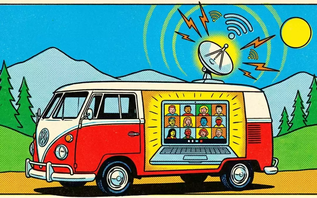 How Does Video Conferencing Work from a Camper?