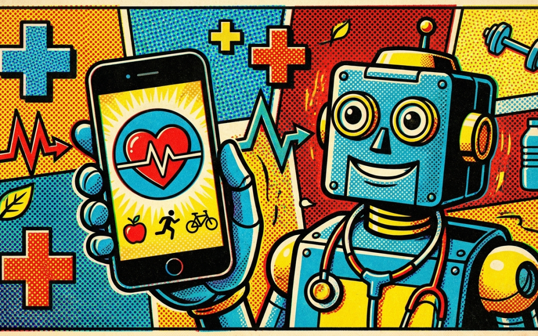 Pop-art illustration about ChatGPT Health, OpenAI's specialized AI for health topics